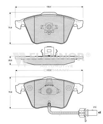 Комплект тормозных колодок, дисковый тормоз