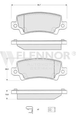 Комплект тормозных колодок, дисковый тормоз