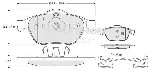 Комплект тормозных колодок, дисковый тормоз