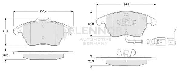 Комплект тормозных колодок, дисковый тормоз
