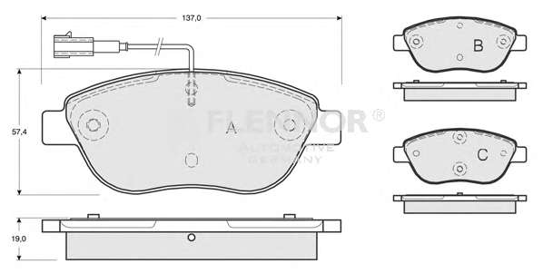 Комплект тормозных колодок, дисковый тормоз