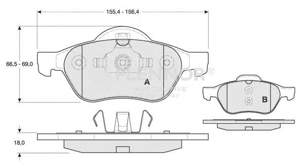 Комплект тормозных колодок, дисковый тормоз