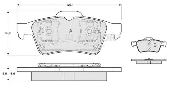 Комплект тормозных колодок, дисковый тормоз