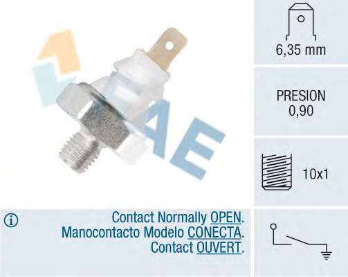 Датчик давления масла VW T4 1.9D/2.5TDi -03 (0.9 bar) (белый)