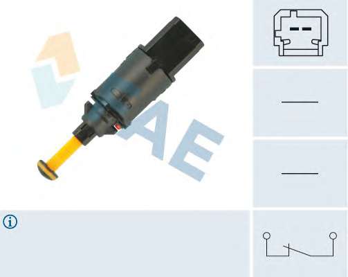Датчик педали тормоза Citroen Berlingo/Peugeot Partner 1.1-2.0 HDI 96- (2 конт.) (черный)