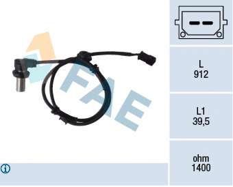 Датчик, частота вращения колеса