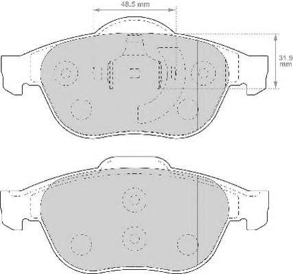Комплект тормозных колодок, дисковый тормоз