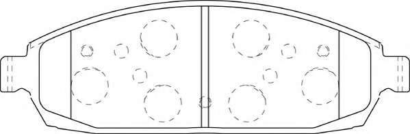 Комплект тормозных колодок, дисковый тормоз