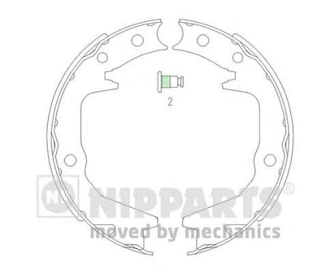 Комплект тормозных колодок, стояночная тормозная система