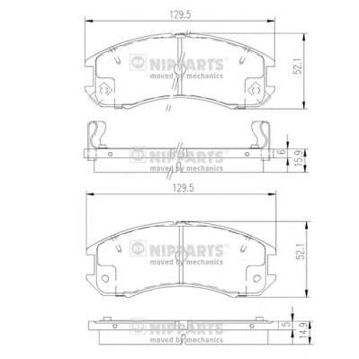 Комплект тормозных колодок, дисковый тормоз