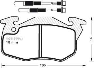 Комплект тормозных колодок, дисковый тормоз