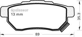 Комплект тормозных колодок, дисковый тормоз