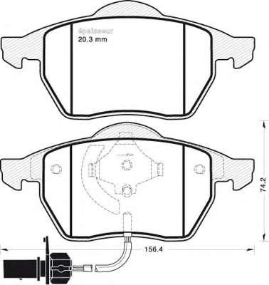 Комплект тормозных колодок, дисковый тормоз
