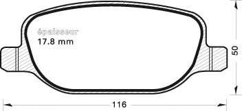 Комплект тормозных колодок, дисковый тормоз