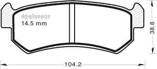 Комплект тормозных колодок, дисковый тормоз