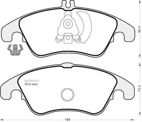 Комплект тормозных колодок, дисковый тормоз