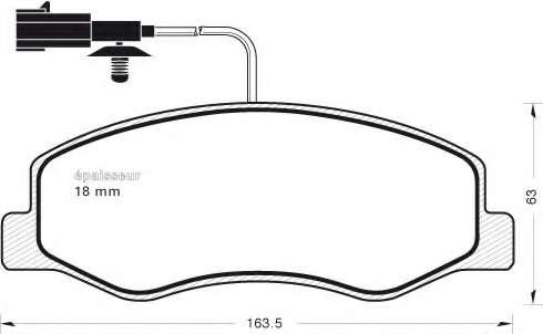 Комплект тормозных колодок, дисковый тормоз