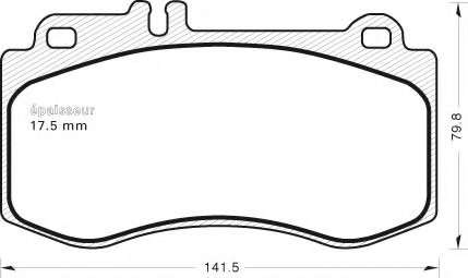 Комплект тормозных колодок, дисковый тормоз