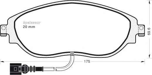 Комплект тормозных колодок, дисковый тормоз