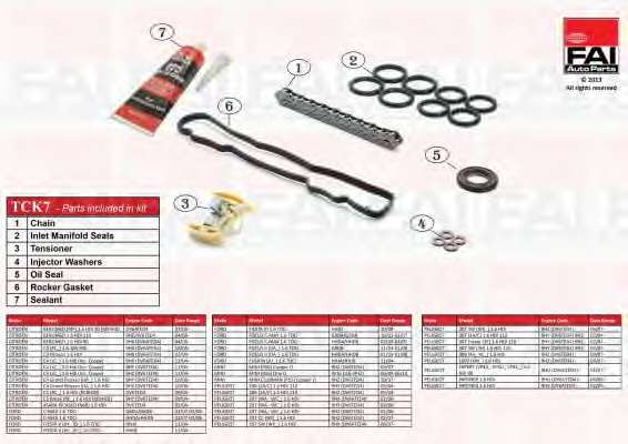Повний к-кт (ланцюг,натяжник,прокладки, сальник,гермет.) Ford Focus II, Citroen Berlingo, Ford Focus C-MAX 1.6-2.0 HDI 16V
