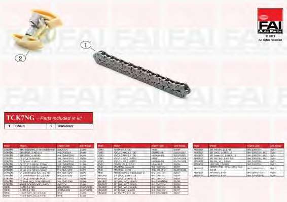 К-кт ланцюг+натяжник Ford Focus II, Citroen Berlingo, Ford Focus C-MAX 1.6-2.0 HDI 16V