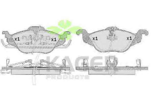 Комплект тормозных колодок, дисковый тормоз