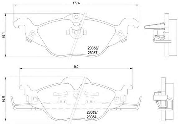Комплект тормозных колодок, дисковый тормоз