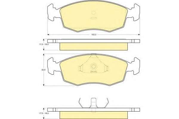 Комплект тормозных колодок, дисковый тормоз