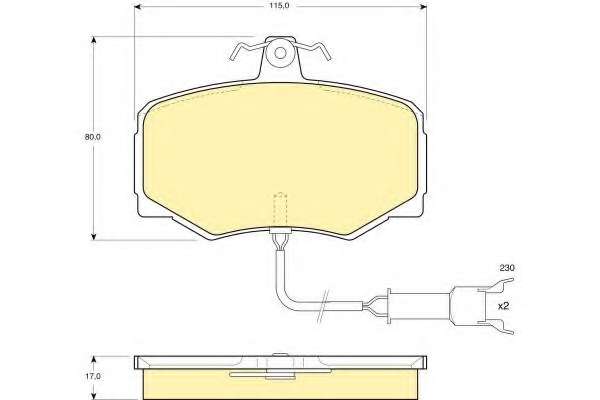 Комплект тормозных колодок, дисковый тормоз