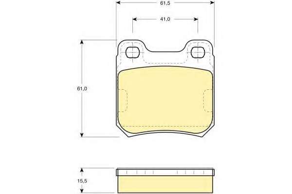 Комплект тормозных колодок, дисковый тормоз
