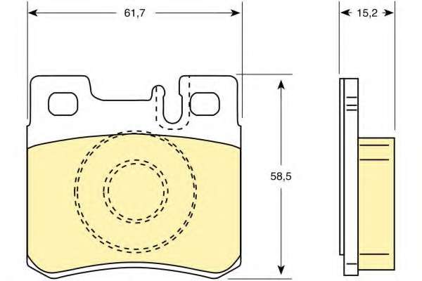 Комплект тормозных колодок, дисковый тормоз