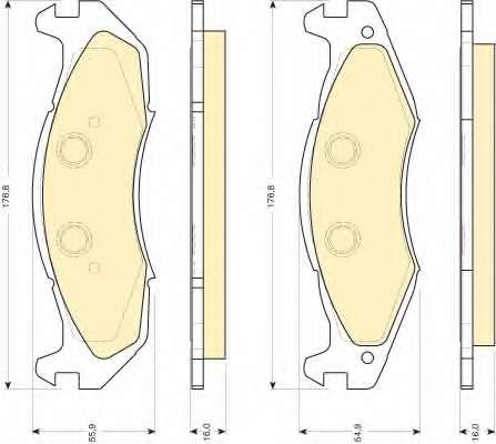 Комплект тормозных колодок, дисковый тормоз