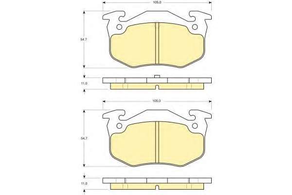 Комплект тормозных колодок, дисковый тормоз