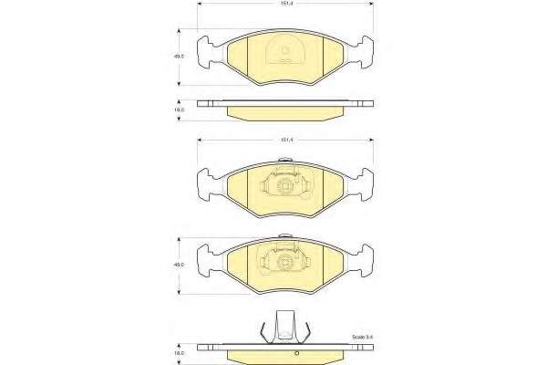 Комплект тормозных колодок, дисковый тормоз