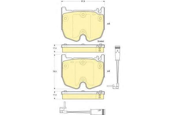 Комплект тормозных колодок, дисковый тормоз