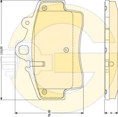 Комплект тормозных колодок, дисковый тормоз