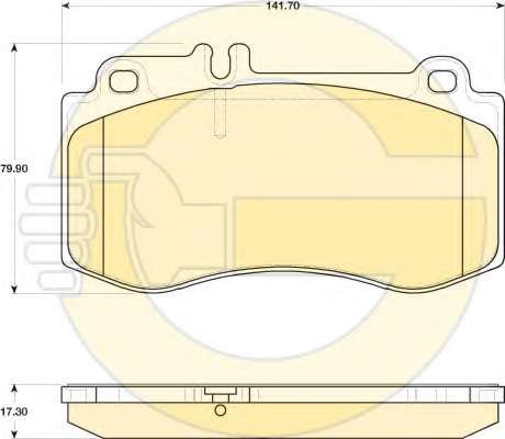 Комплект тормозных колодок, дисковый тормоз