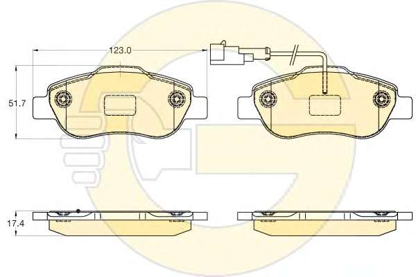 Комплект тормозных колодок, дисковый тормоз