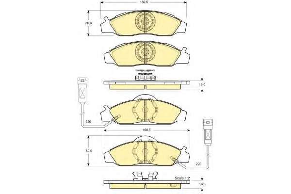 Комплект тормозных колодок, дисковый тормоз