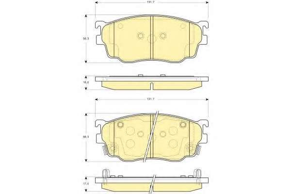 Комплект тормозных колодок, дисковый тормоз