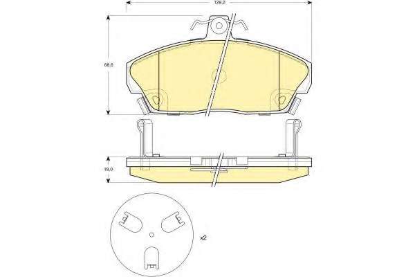 Комплект тормозных колодок, дисковый тормоз