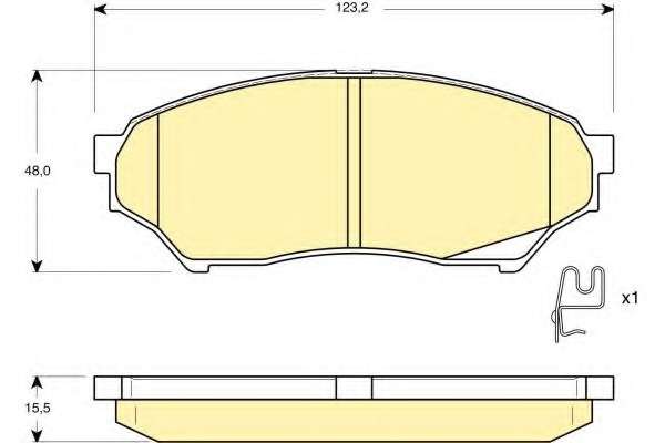 Комплект тормозных колодок, дисковый тормоз