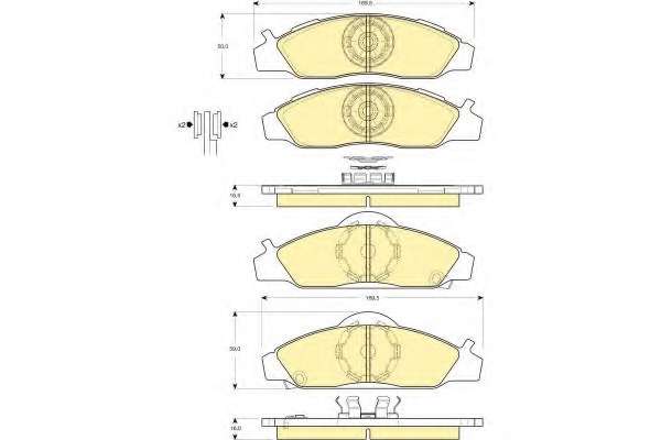 Комплект тормозных колодок, дисковый тормоз