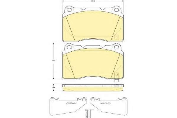 Комплект тормозных колодок, дисковый тормоз