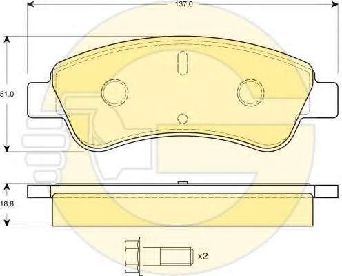 Комплект тормозов, дисковый тормозной механизм