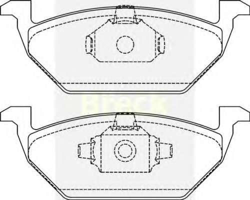 Колодки тормозные (передние) VW Caddy 03- (ушки вверх)