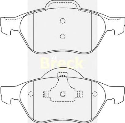 Колодки тормозные (передние) Renault Laguna II 01- (Ate)