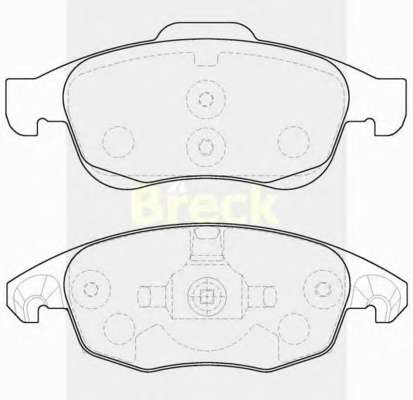 Колодки тормозные (передние) Citroen Berlingo/Peugeot Partner 1.6/1.6HDi 08-