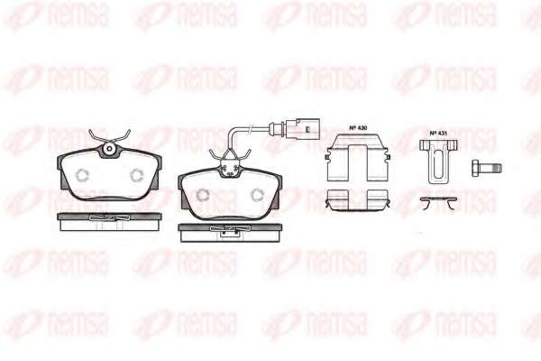 Комплект тормозных колодок, дисковый тормоз