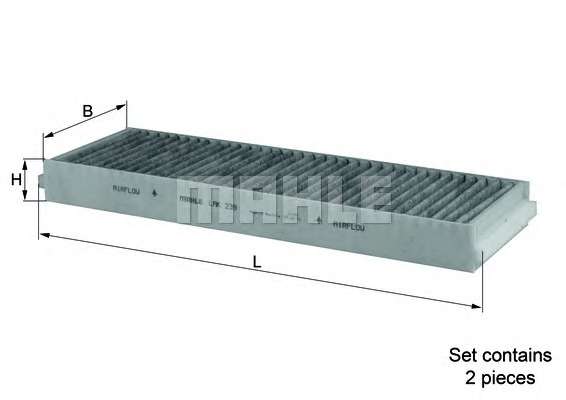 Фильтр салона Audi A6 2.0/2.7TDI 04- (угольный) (к-кт 2 шт.)